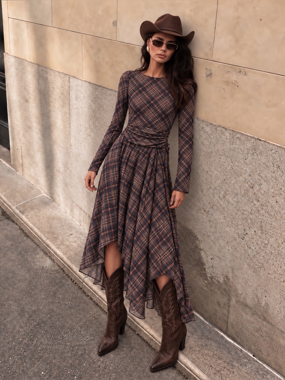 NEW ZARA Plaid Pleated Silk Mesh Backless Irregular Dress  S and L
🚨NO DISCOUNT